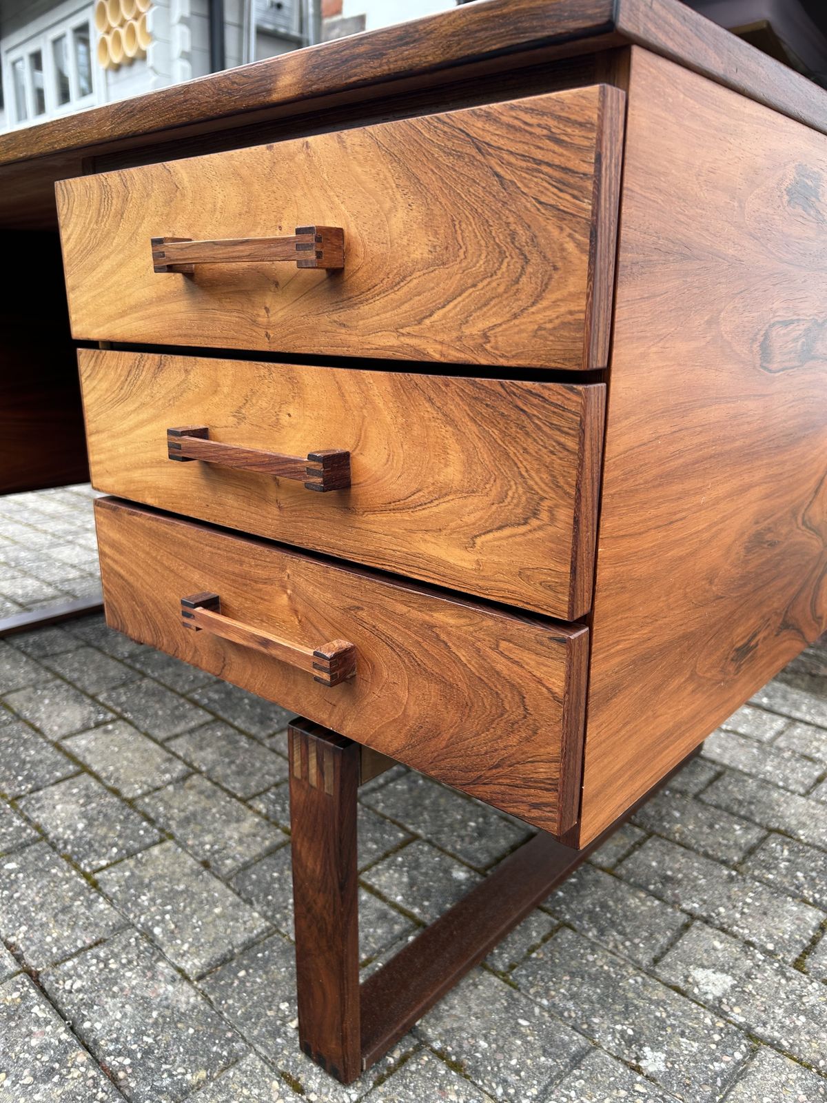 Furniture Very Fine Rosewood Midcentury Danish Desk By Henning Jensen And Torben Valeur photo