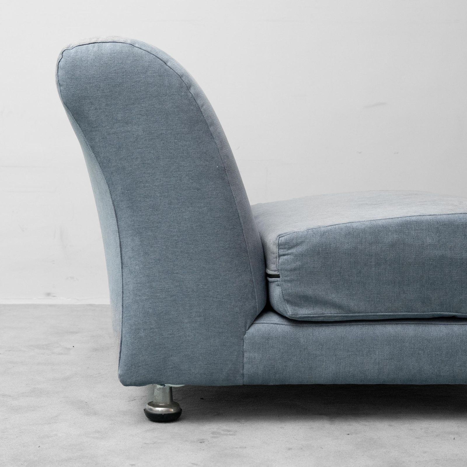 Vintage 2 Seater Modular Sofa In Light Blue Fabric, 1970s Modern Antiques photo Furniture