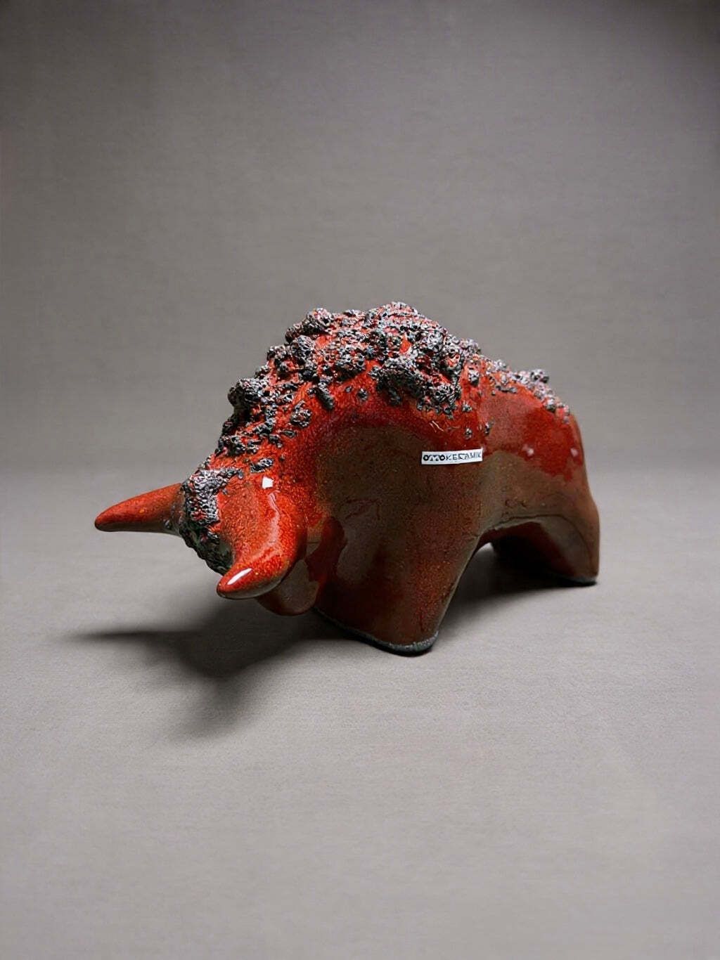 Otto Keramik Classic Ceramic Bull West German Pottery Fat Lava photo furniture