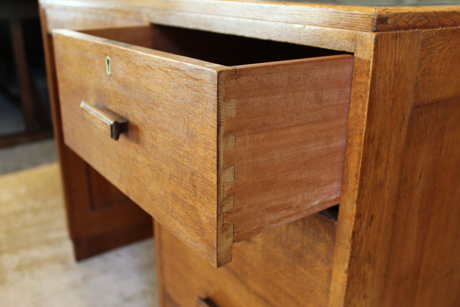 Heals Oak Desk Voysey Family Arts And Crafts C1920 photo Furniture