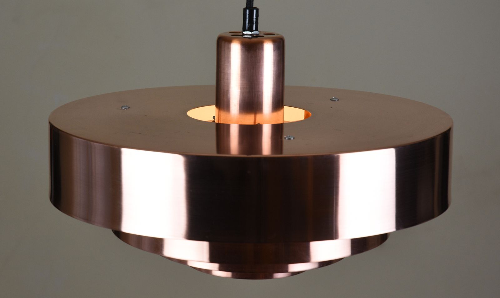 Roulet Pendant Lamp In Copper By Jo Hammerborg For Fog & Mørup, Denmark, 1963 photo vintage