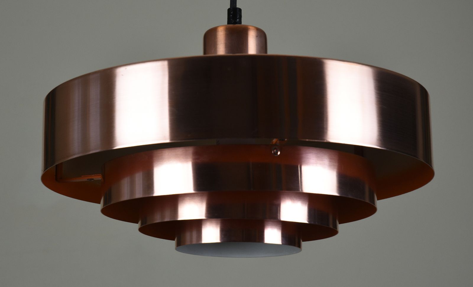 photo for sale Roulet Pendant Lamp In Copper By Jo Hammerborg For Fog & Mørup, Denmark, 1963