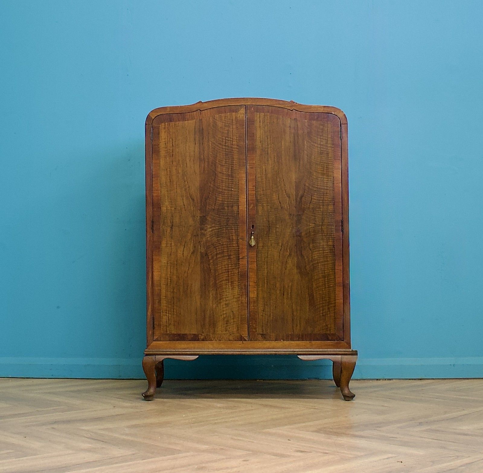 Art Deco Walnut Tallboy Linen Cabinet, 1930s #1769 photo furniture