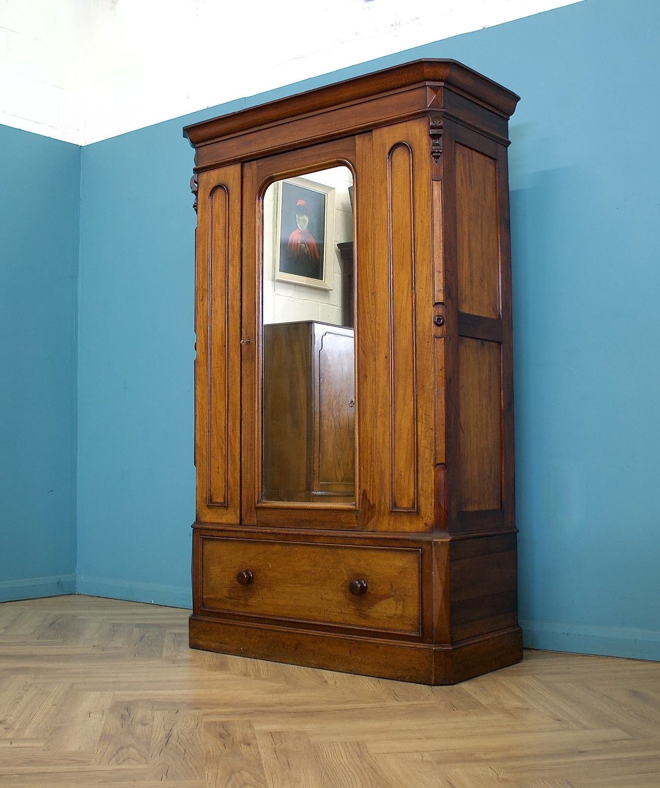 Antique Victorian Mahogany Wardrobe, 1880s #1770 photo Furniture