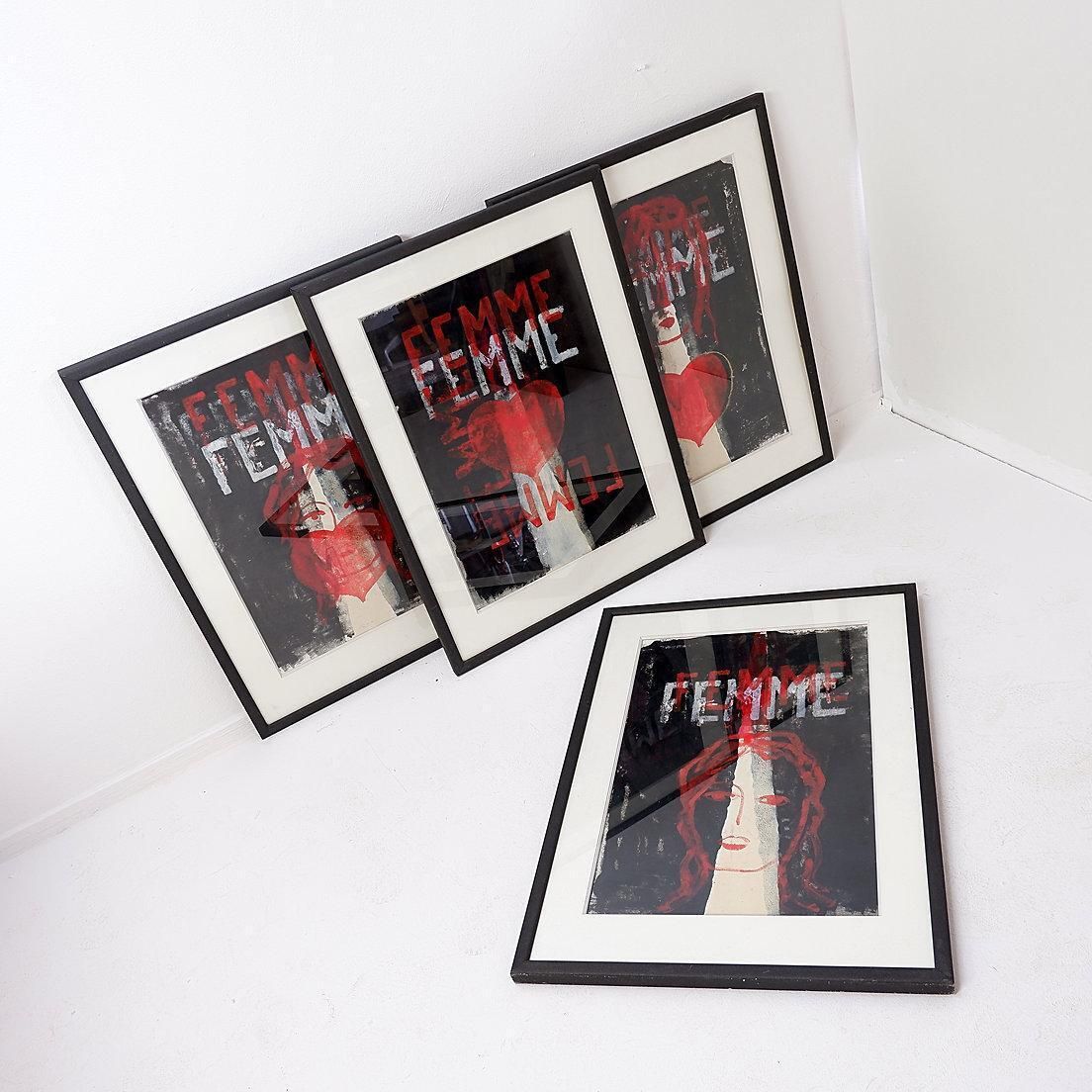 photo vinterior Jean Marie Planques (1932 1992) Untitled   Works On Paper   Sold As A Set