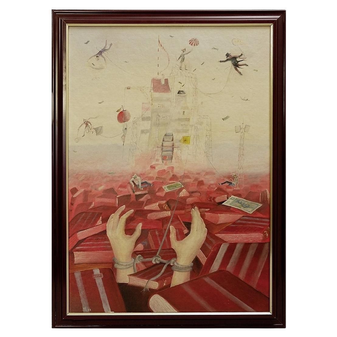 Miroslav Krofián "La Victoire De L'idéologie" Contemporary Painting    Czechia