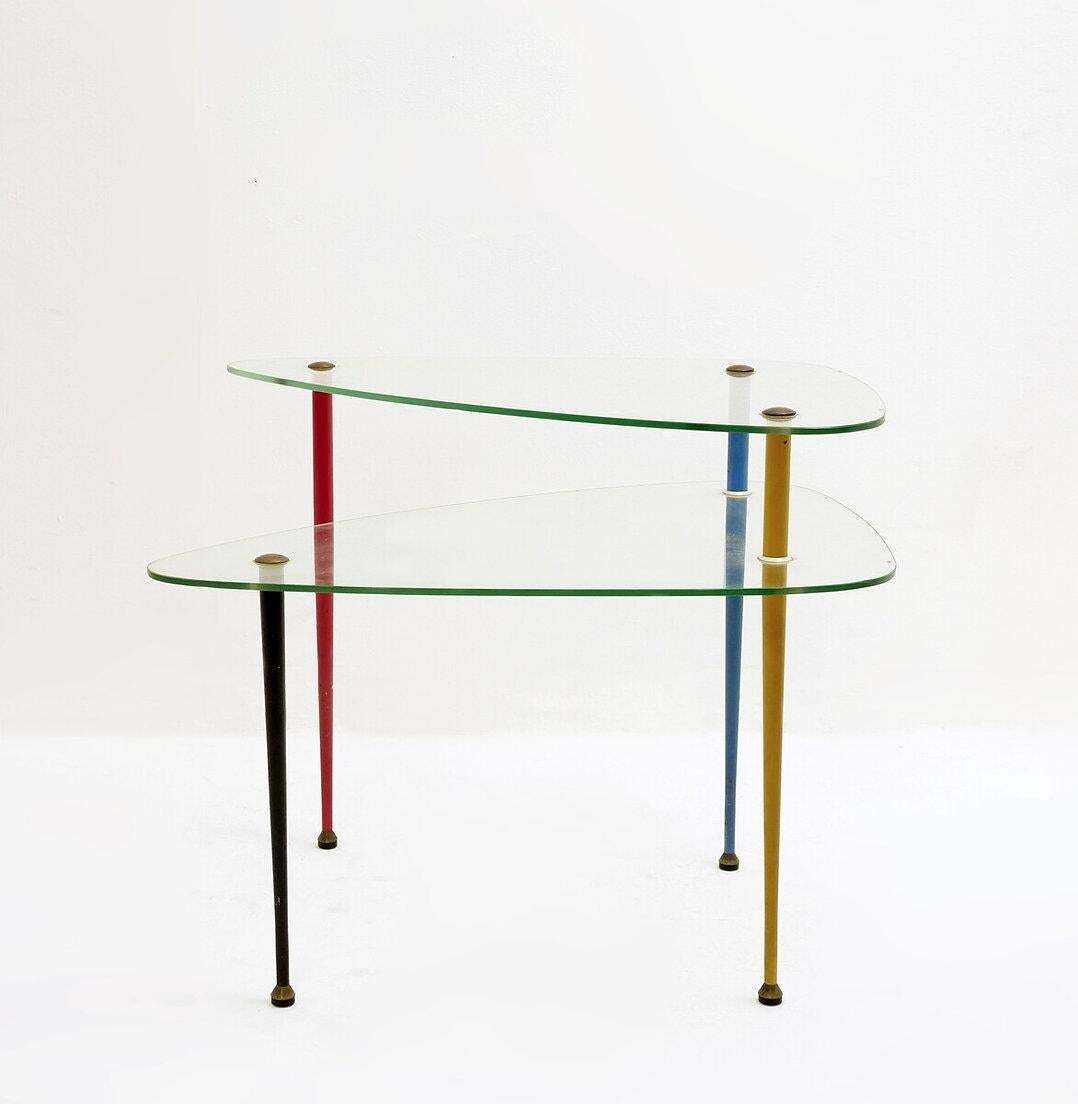 photo for sale Italian "Arlecchino" Side Table By Edoardo Paoli For Vitrex, 1950s