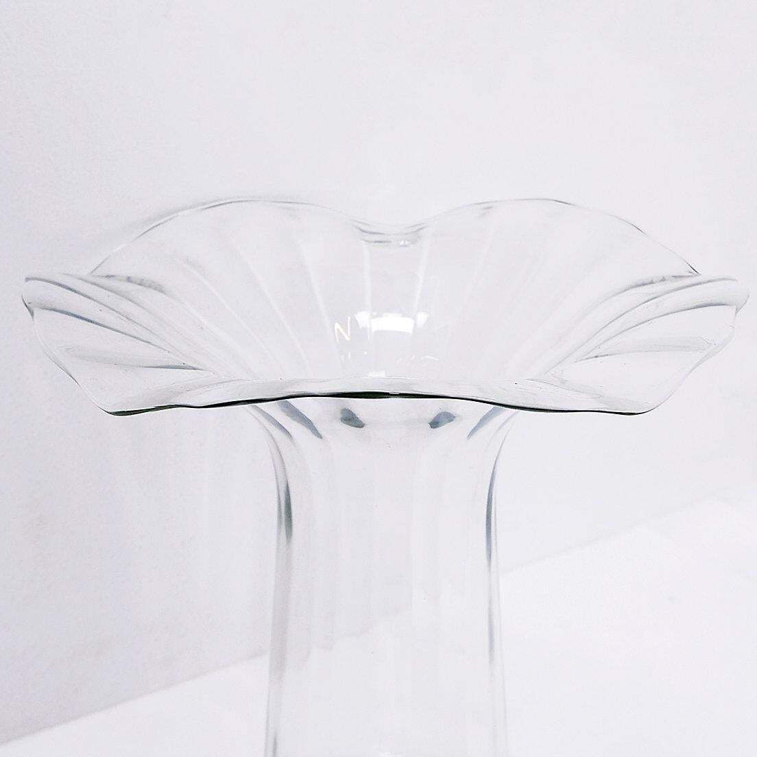 Transparent Glass Vase Attributed To Peill & Putzler   Circa 1970 photo vinterior