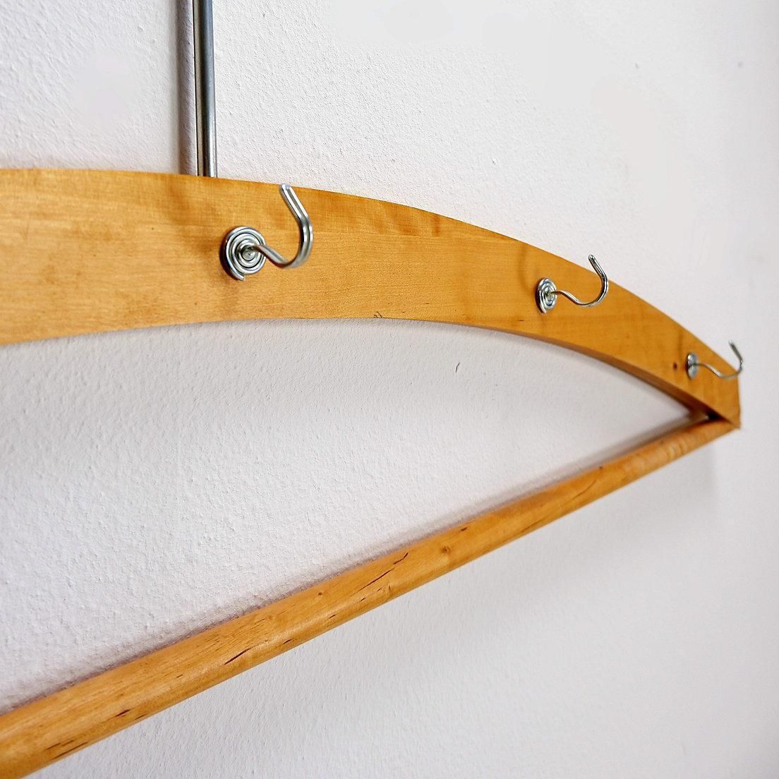 Vintage Hanger Wood Coat Rack   118cm photo 277.0