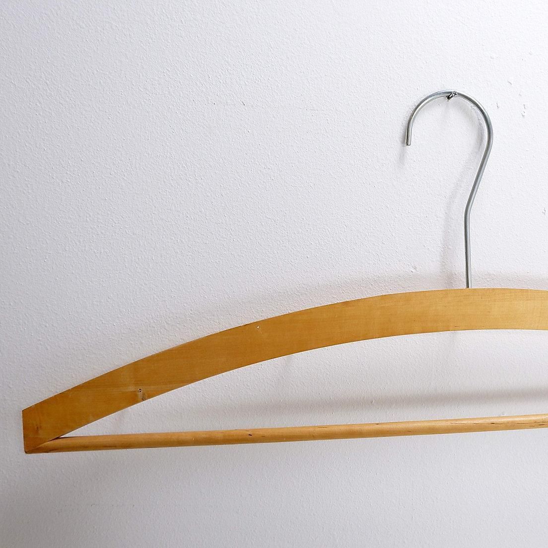 Vintage Hanger Wood Coat Rack   118cm photo vinterior