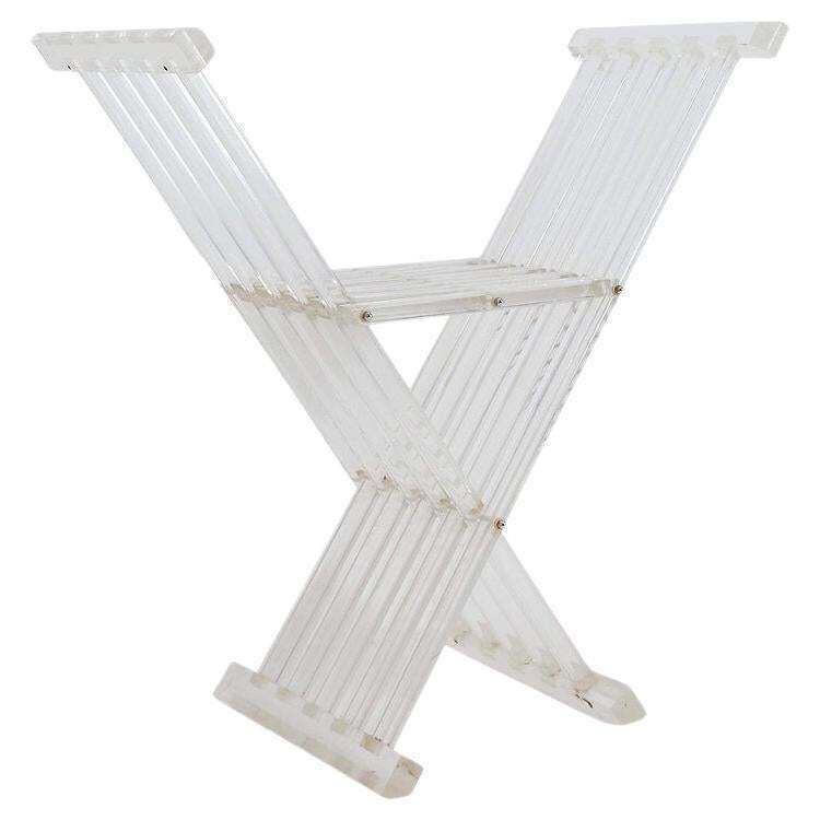 "Transparence" Collection By David Lange "Dagobert" Curule Seat   1970s