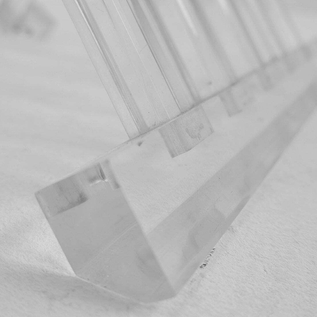 photo furniture "Transparence" Collection By David Lange "Dagobert" Curule Seat   1970s