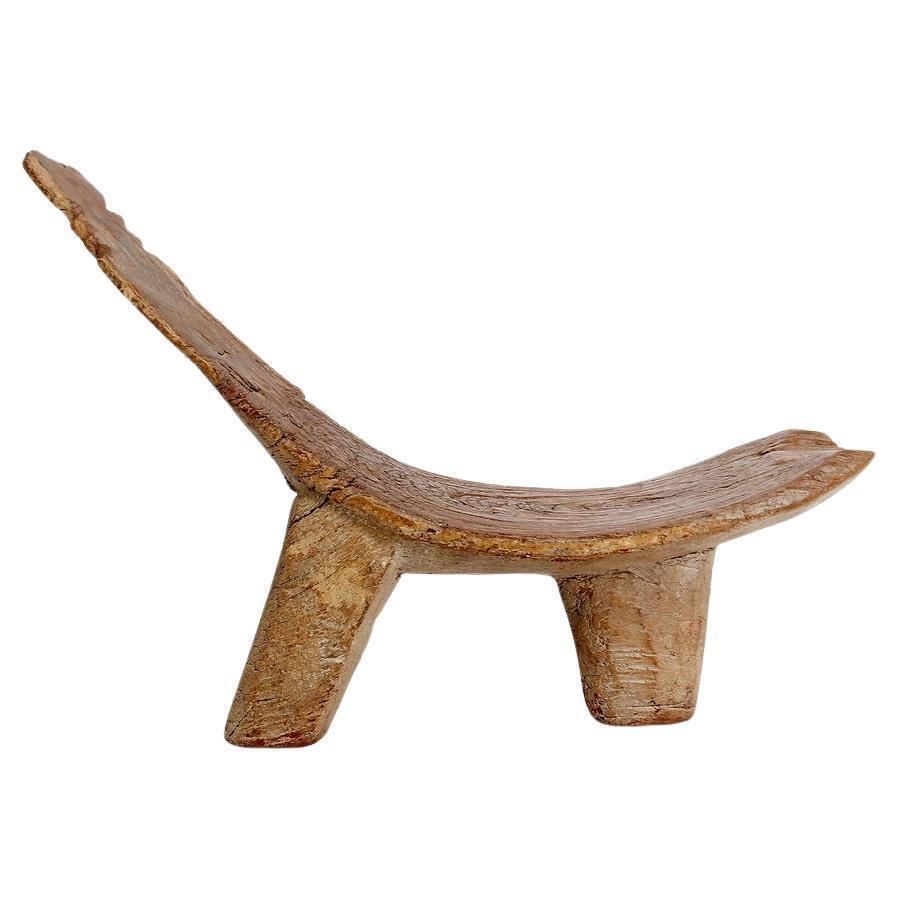"Lobi" African Tripod Wooden Stool From Burkina Faso