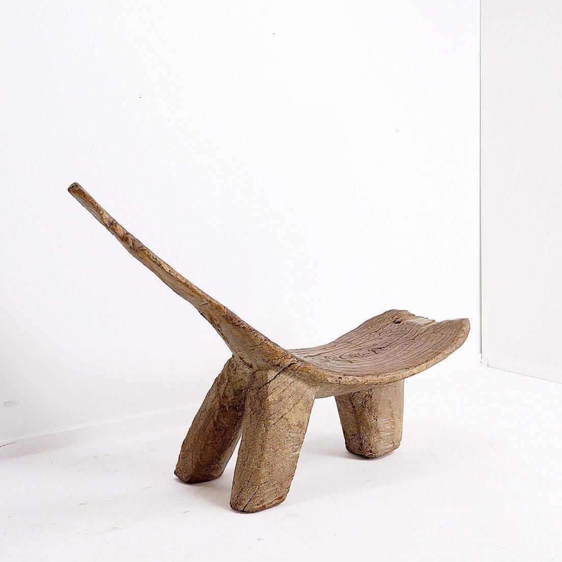 "Lobi" African Tripod Wooden Stool From Burkina Faso photo furniture