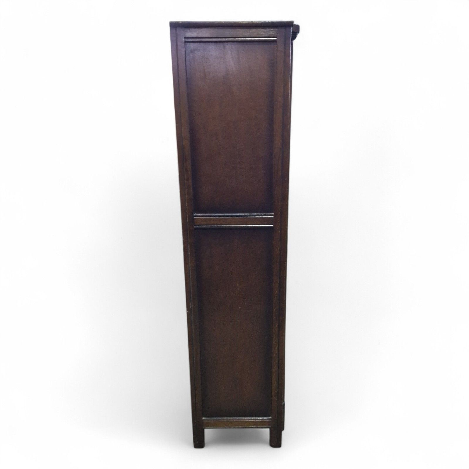 photo vinterior Carved Oak Fitted Wardrobe – Small Antique Vintage Single Robe Hall Cupboard