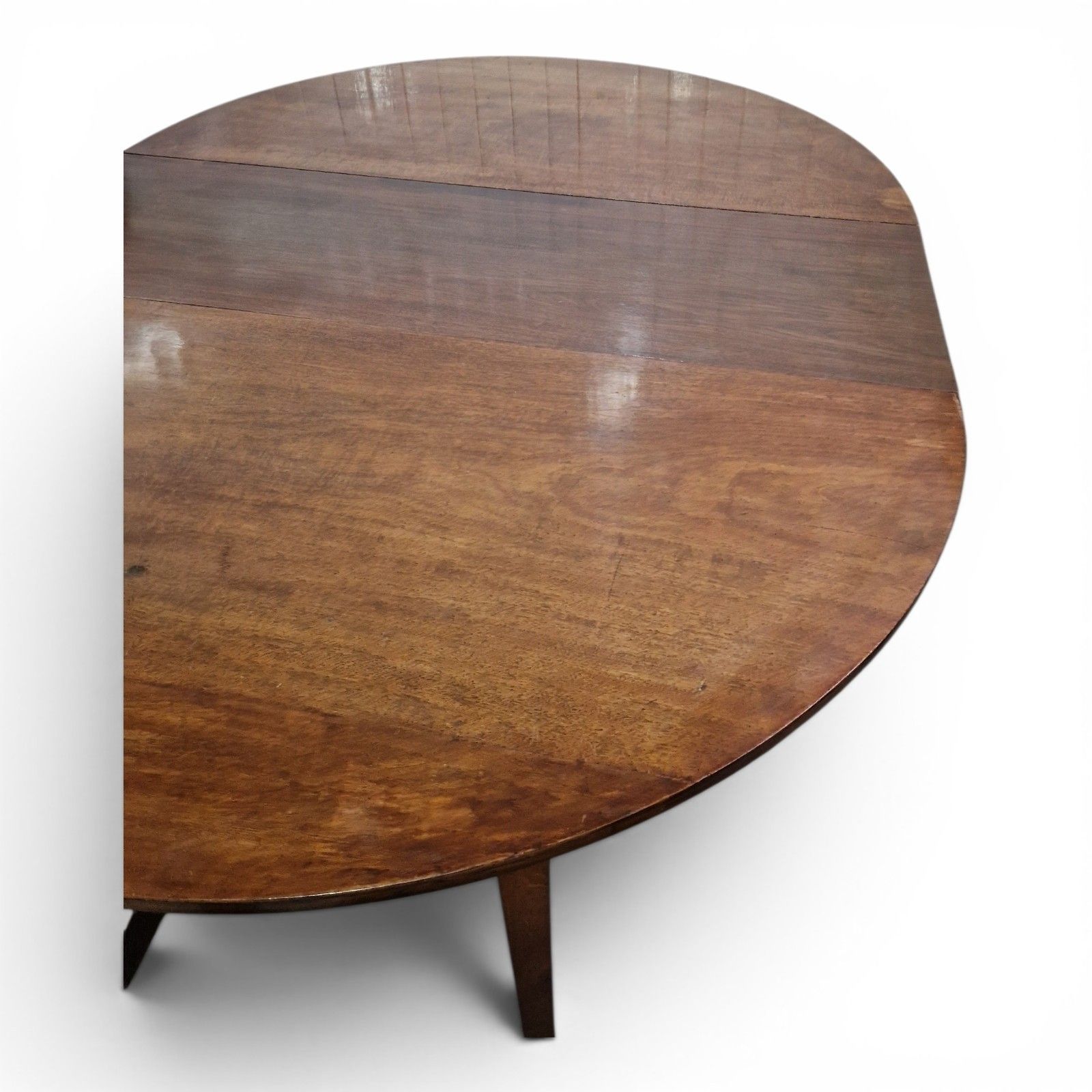 Georgian Mahogany D End Dining Table Demi Lune Pair Console Tables Antique photo 395.0