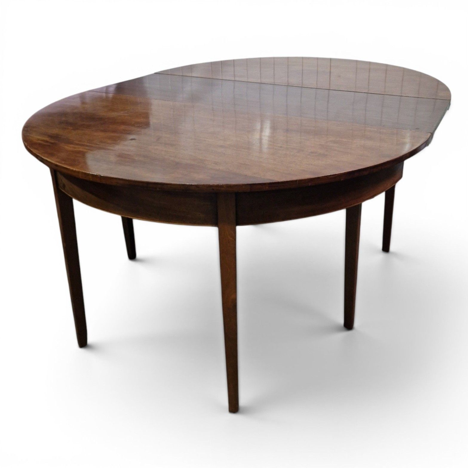 photo furniture Georgian Mahogany D End Dining Table Demi Lune Pair Console Tables Antique