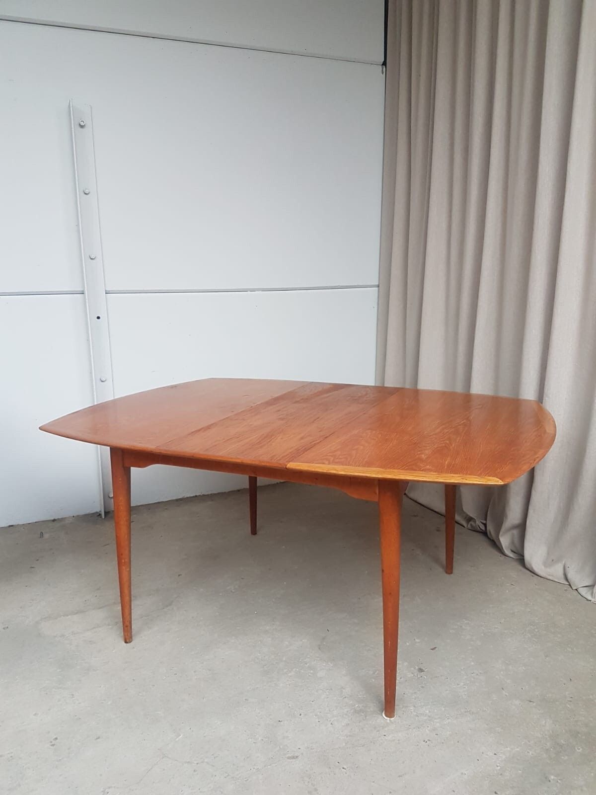 1200.0 Vtg Mid Century Oak Norwegian Extending Dining Table Danish By Gustav Bahus R433 photo