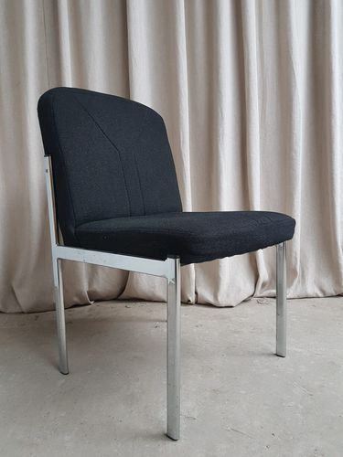 Vtg Mid Century Modernist Chrome Single Desk Dining Side Chair R767 photo Furniture