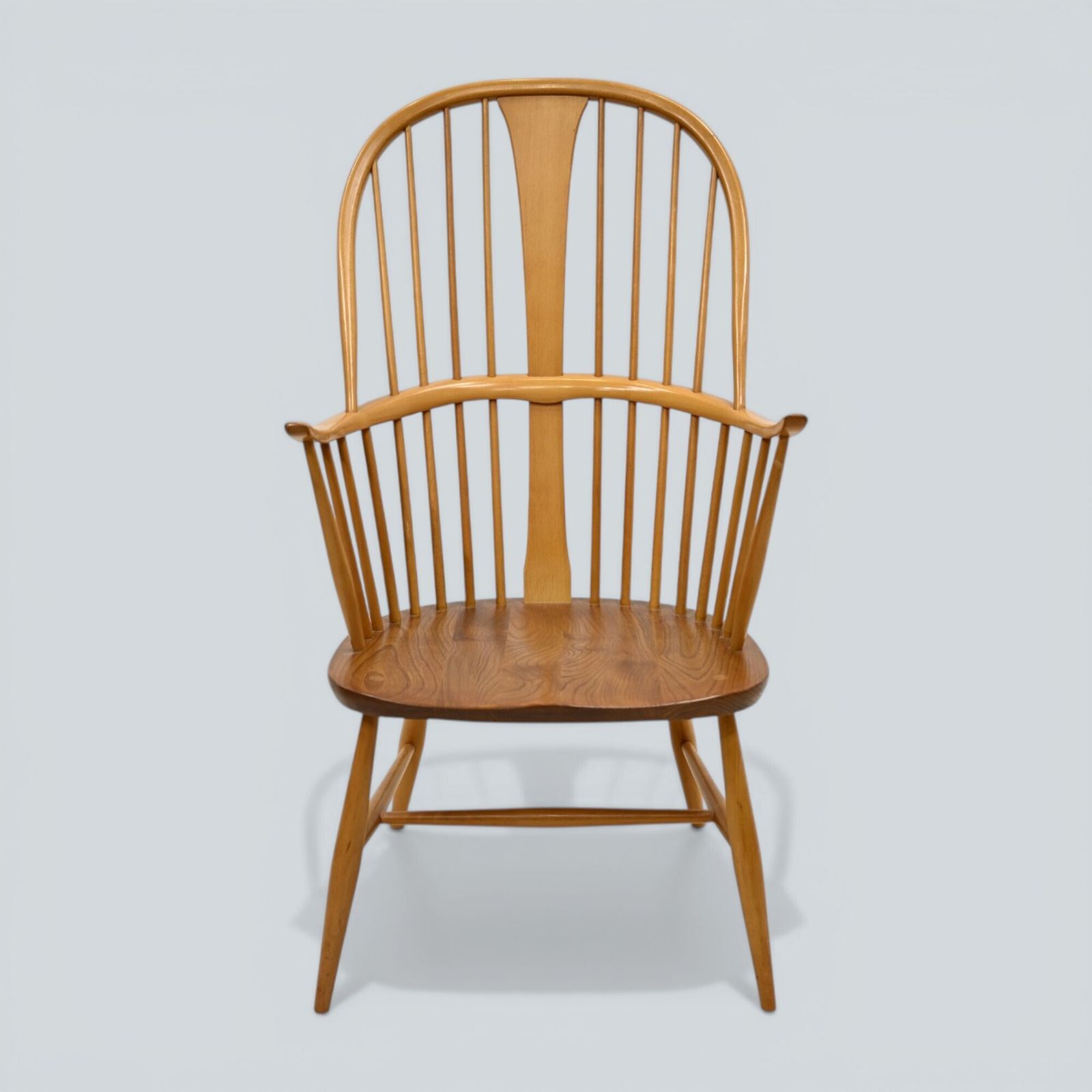photo vinterior Ercol Chairmakers Chair Windsor Bow Back Light Finish Model 472 Free Uk Delivery