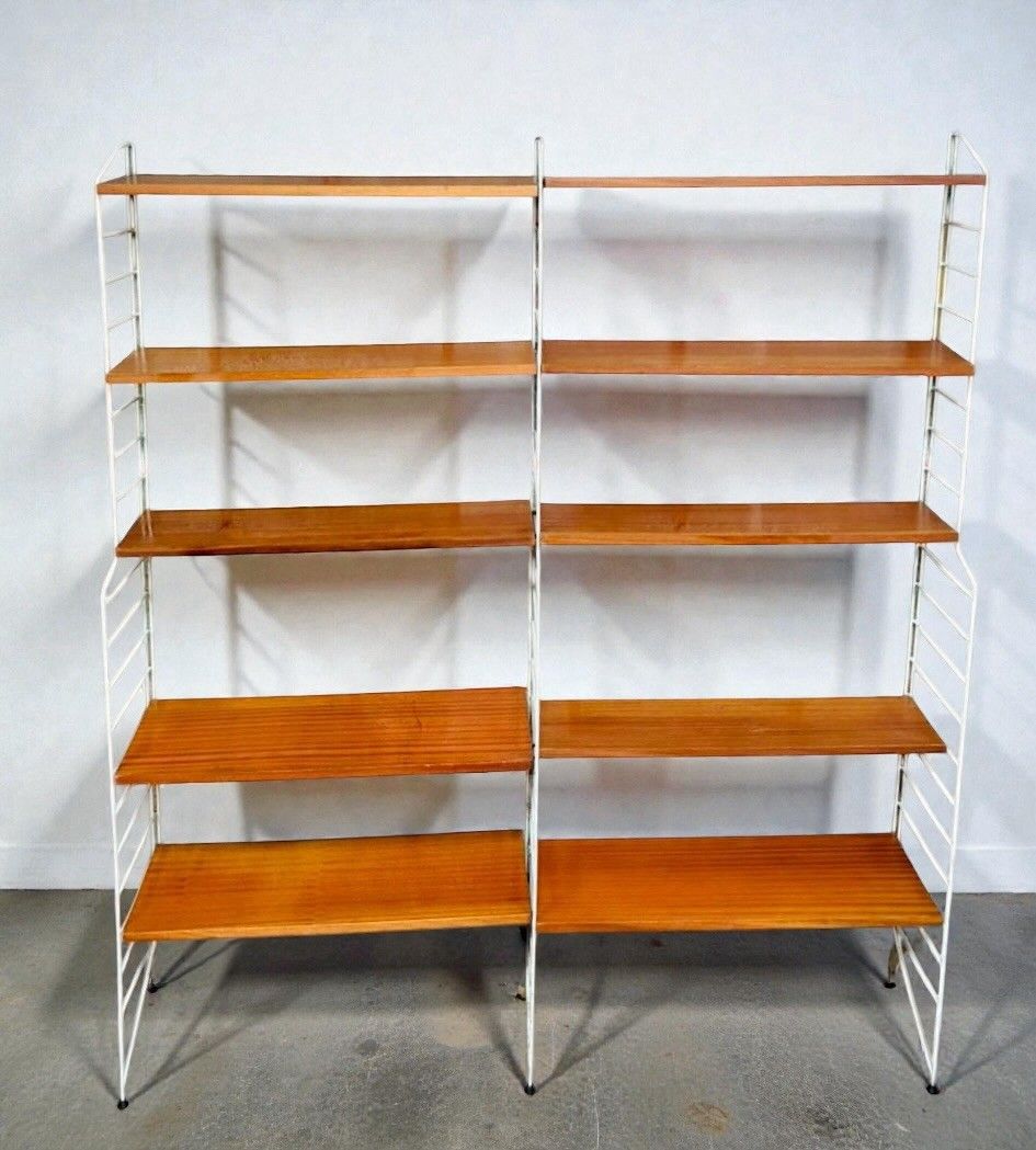photo buy Swedish Nissie Strinning Teak Shelving System Bookcase Mid Century C1960s