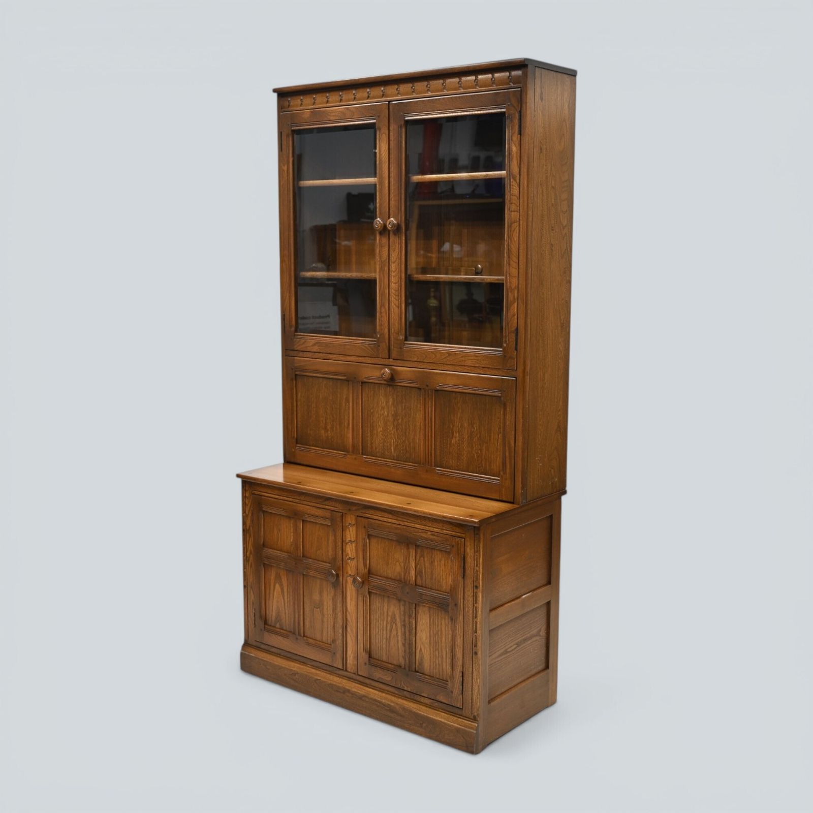 Ercol Mural Wall Unit Display/Drinks Cabinet Golden Dawn Finish Free Uk Delivery photo for sale