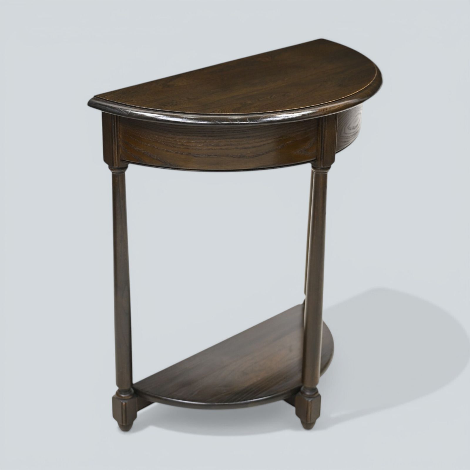 photo furniture Ercol Half Moon Hall Table Demilune 2 Tier Traditional Dark Free Uk Delivery*