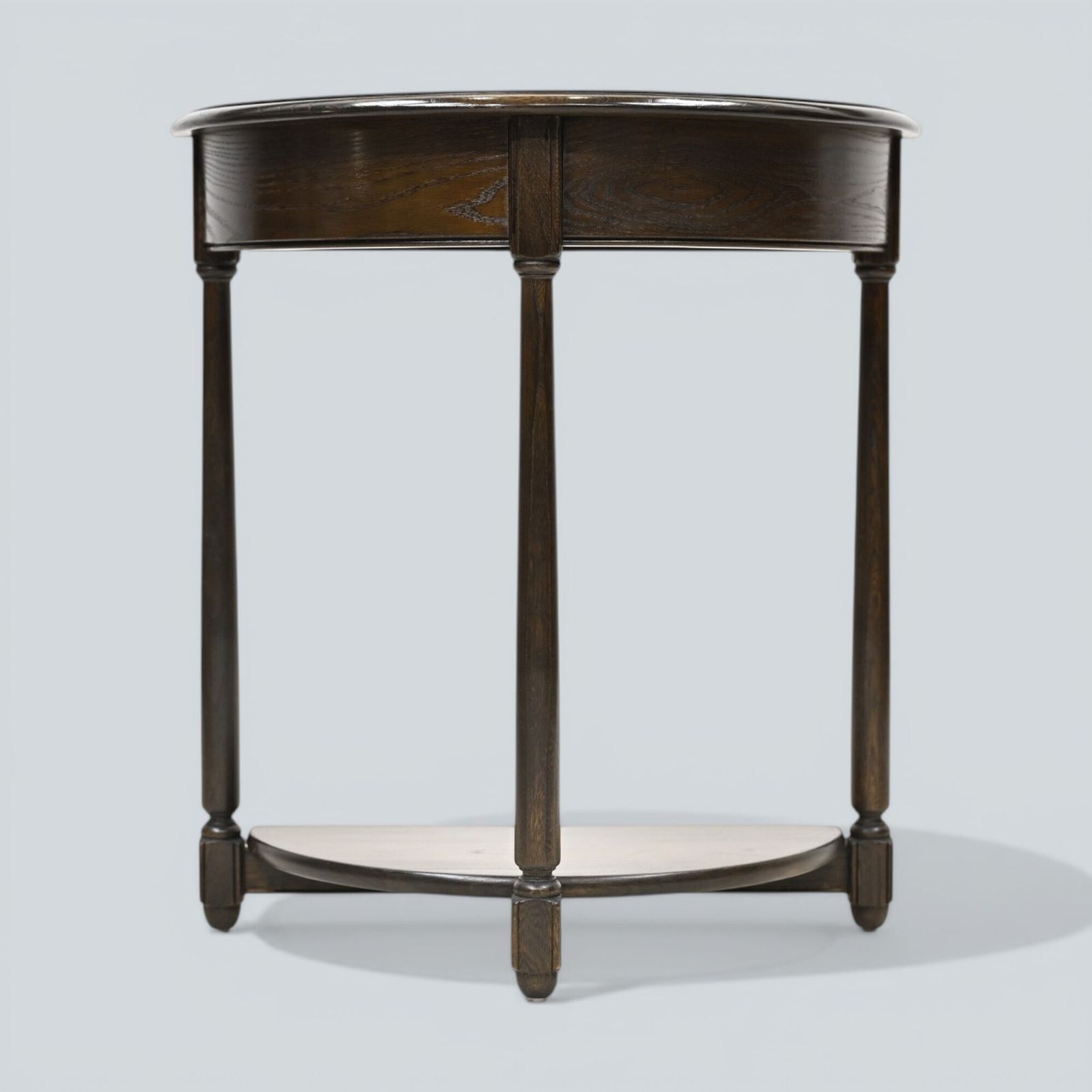Furniture Ercol Half Moon Hall Table Demilune 2 Tier Traditional Dark Free Uk Delivery* photo