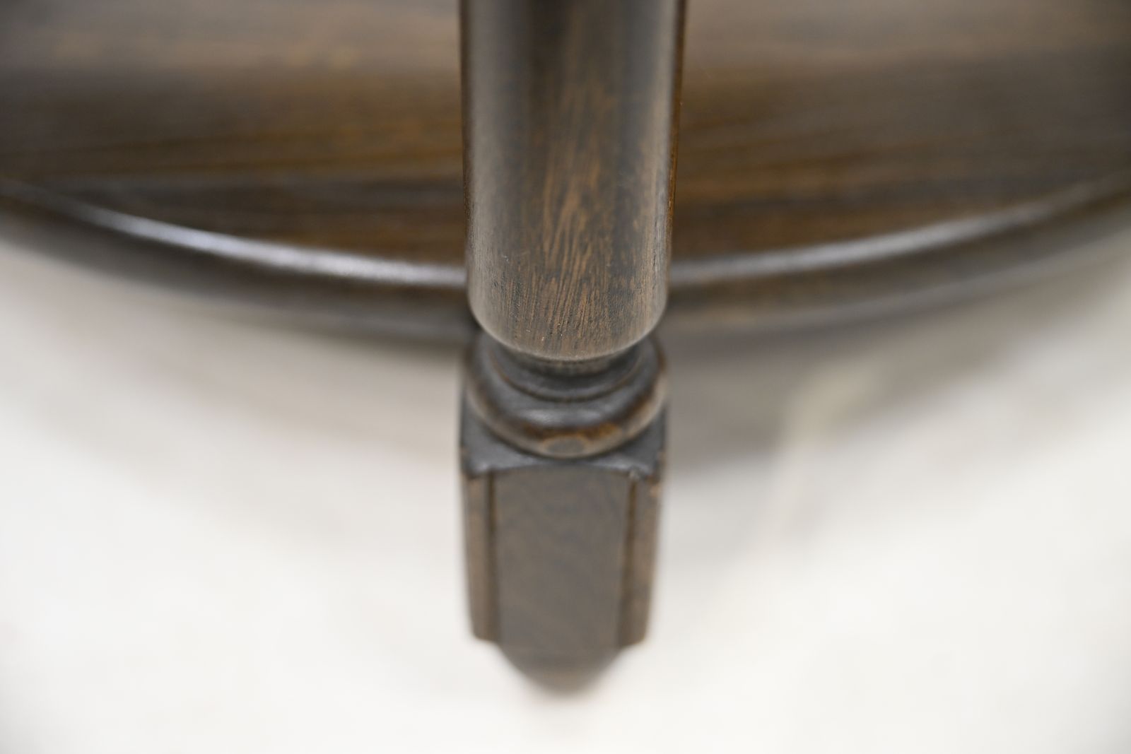 photo vintage Ercol Half Moon Hall Table Demilune 2 Tier Traditional Dark Free Uk Delivery*