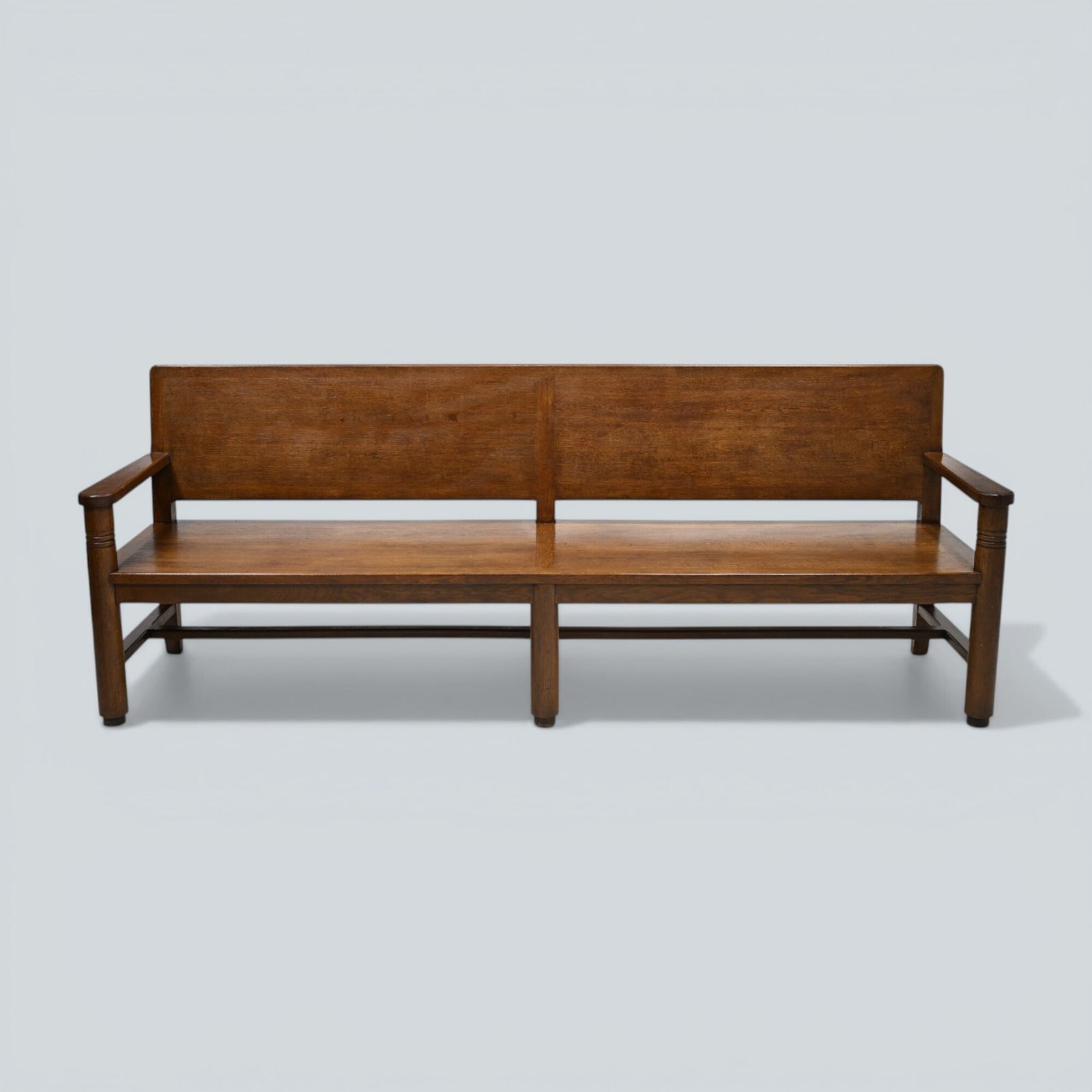 Large French Deco Bench & 3 Chairs P Bouillot Label Oak 1930s Free* Delivery photo furniture