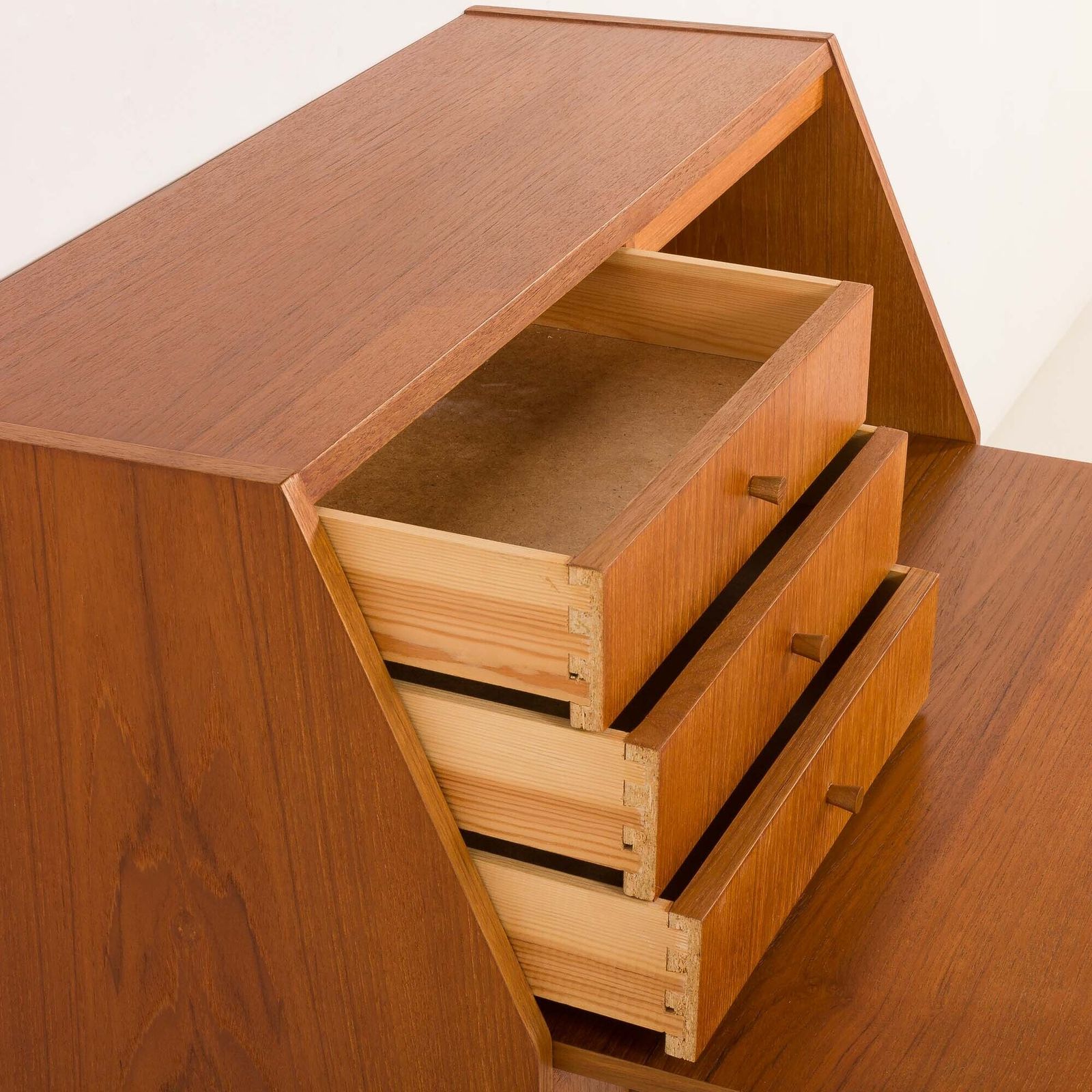 855.0 Danish Teak Secretaire With Hidden Vanity, 1960s photo