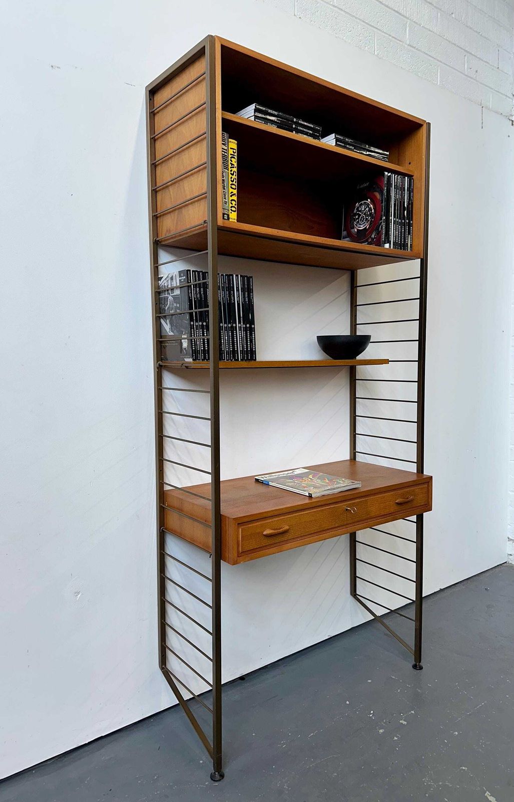 photo buy Vintage 1970s Ladderax Staples Teak Shelving / Desk / Bookcase. Retro Danish Mid Century Heals