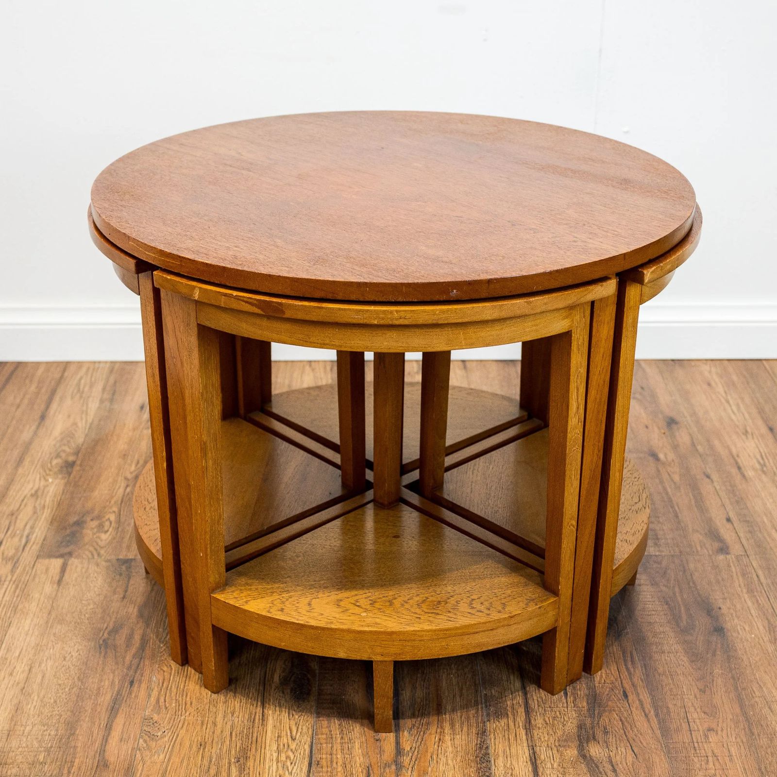 Art Deco Quartet Oak Nest Of Tables