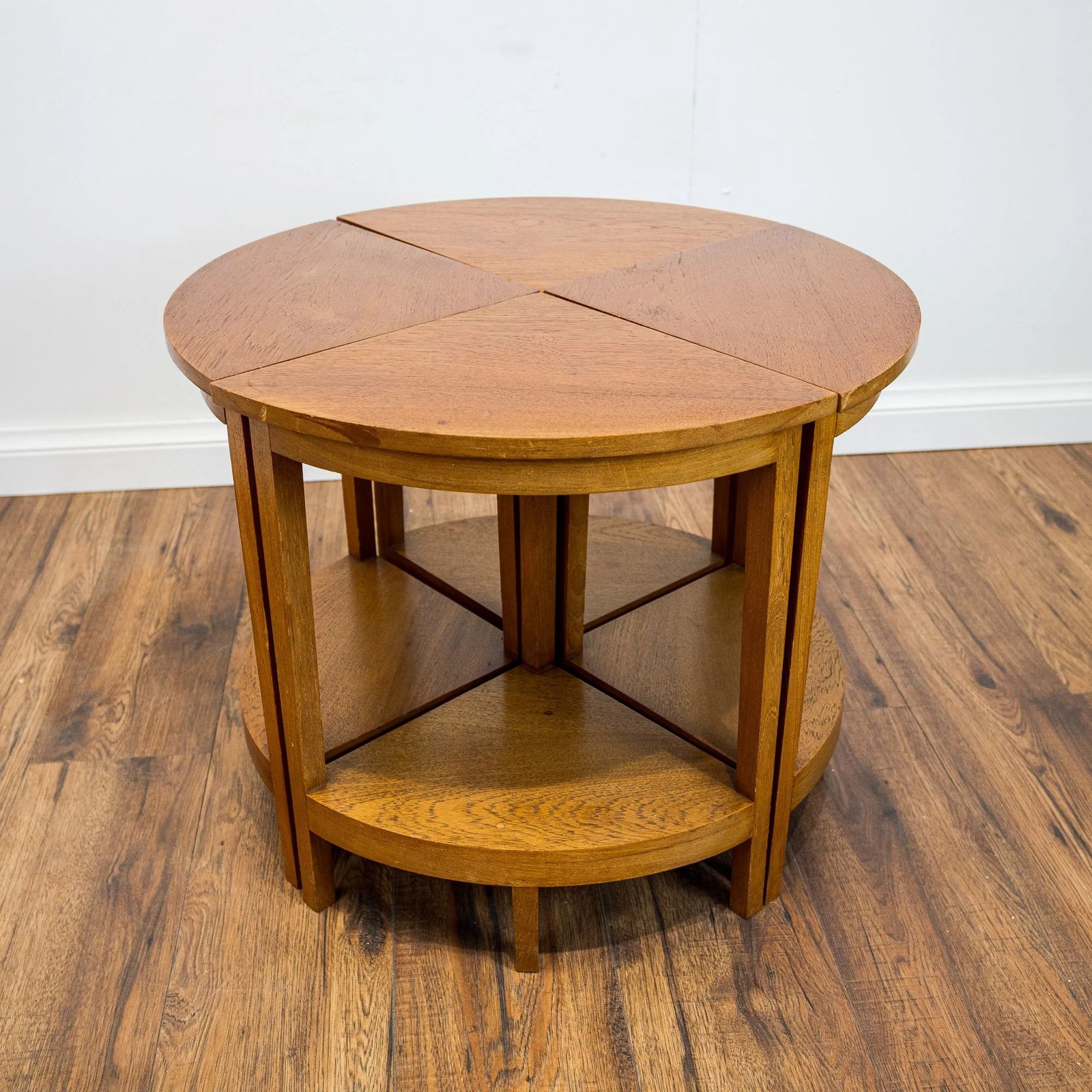 Art Deco Quartet Oak Nest Of Tables photo vintage