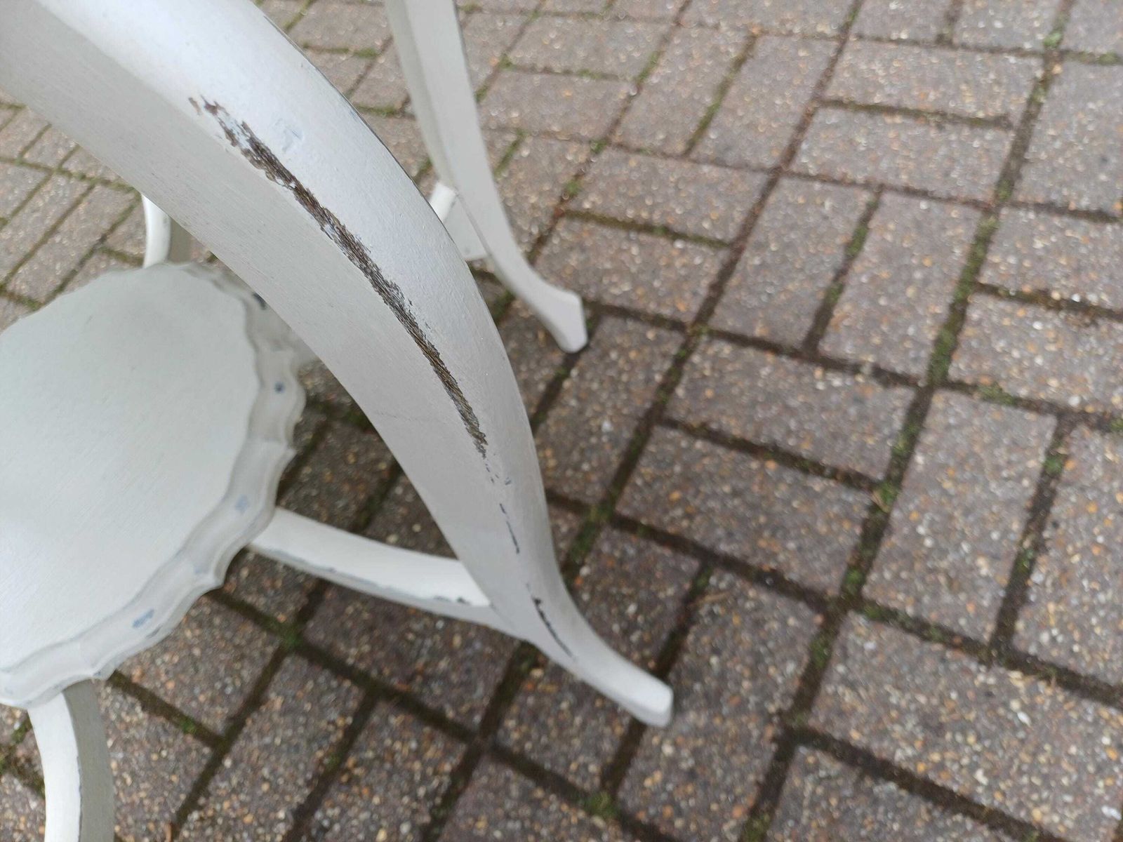 Large Antique Victorian Painted Occasional Table Farrow & Ball Wimborne White Shabby Chic Circular Side Table photo vintage