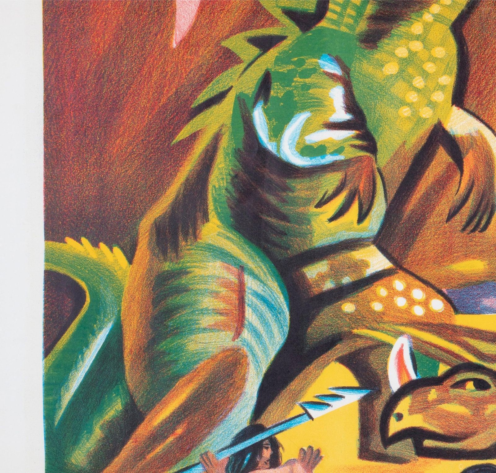 When Dinosaurs Ruled The Earth C1980s Egyptian Film Poster photo 531.0