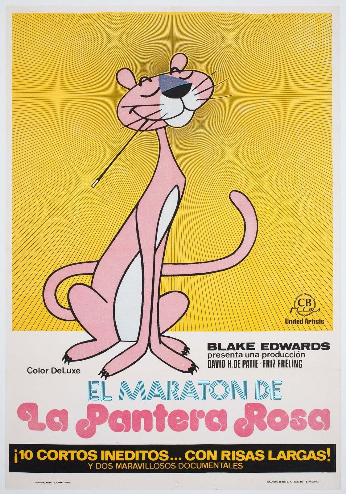 The Pink Panther Marathon 1974 Spanish Film Poster
