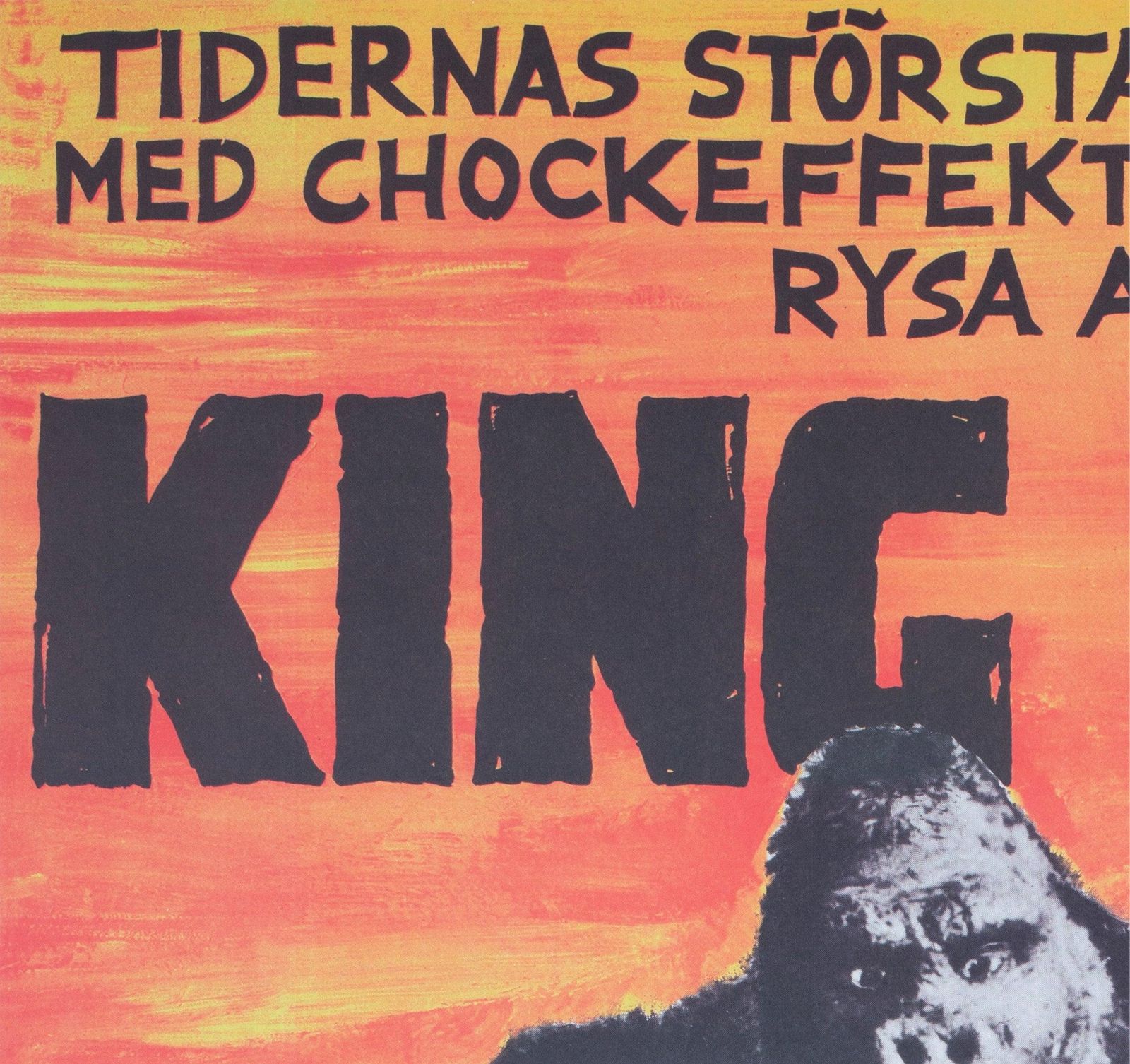 Affiche de cinéma suédoise King Kong R1966 photo for sale