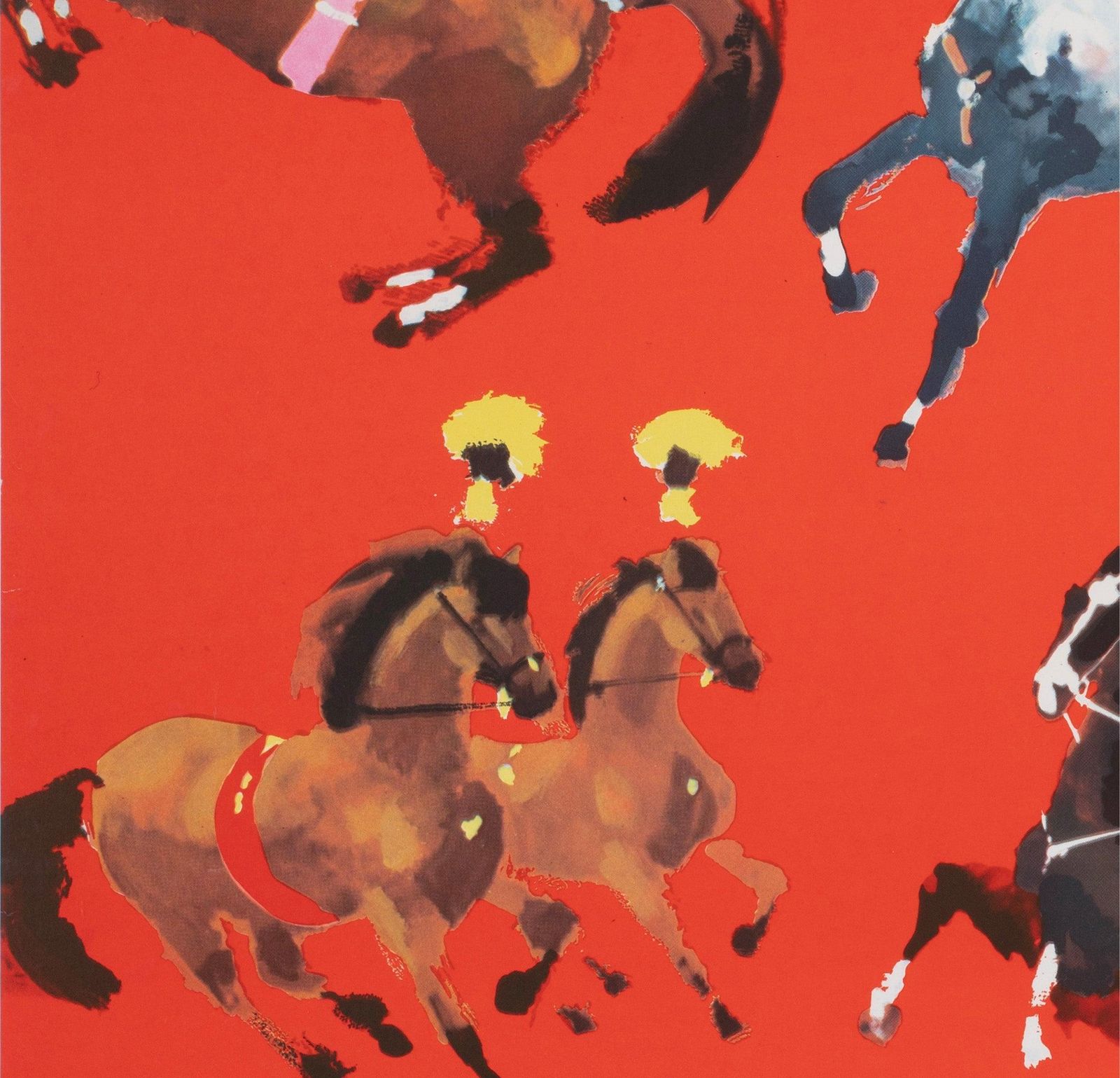 Cyrk Horses 1970 Polish Circus Poster Waldemar Swierzy photo 597.0