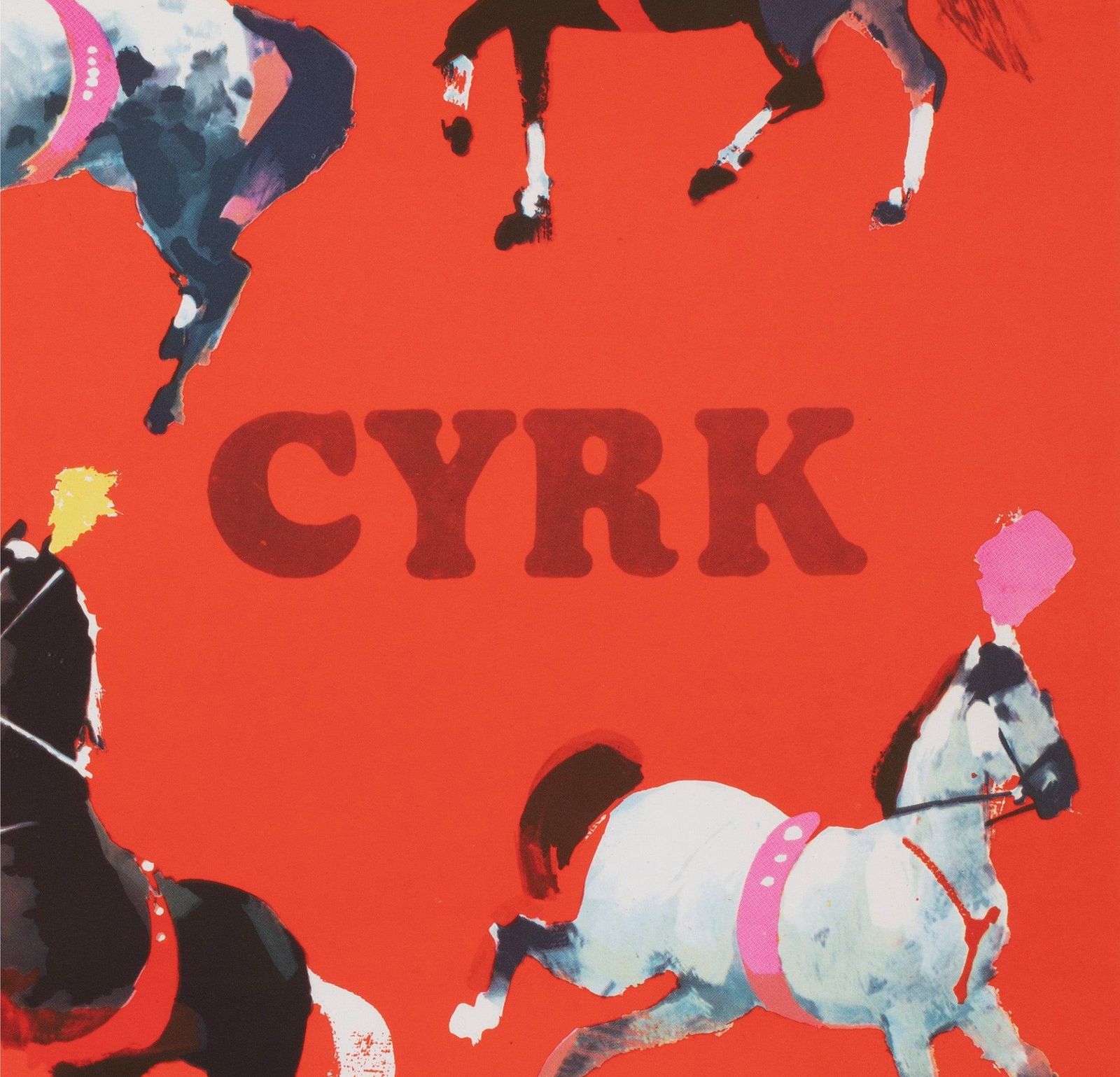 Cyrk Horses 1970 Polish Circus Poster Waldemar Swierzy photo vinterior