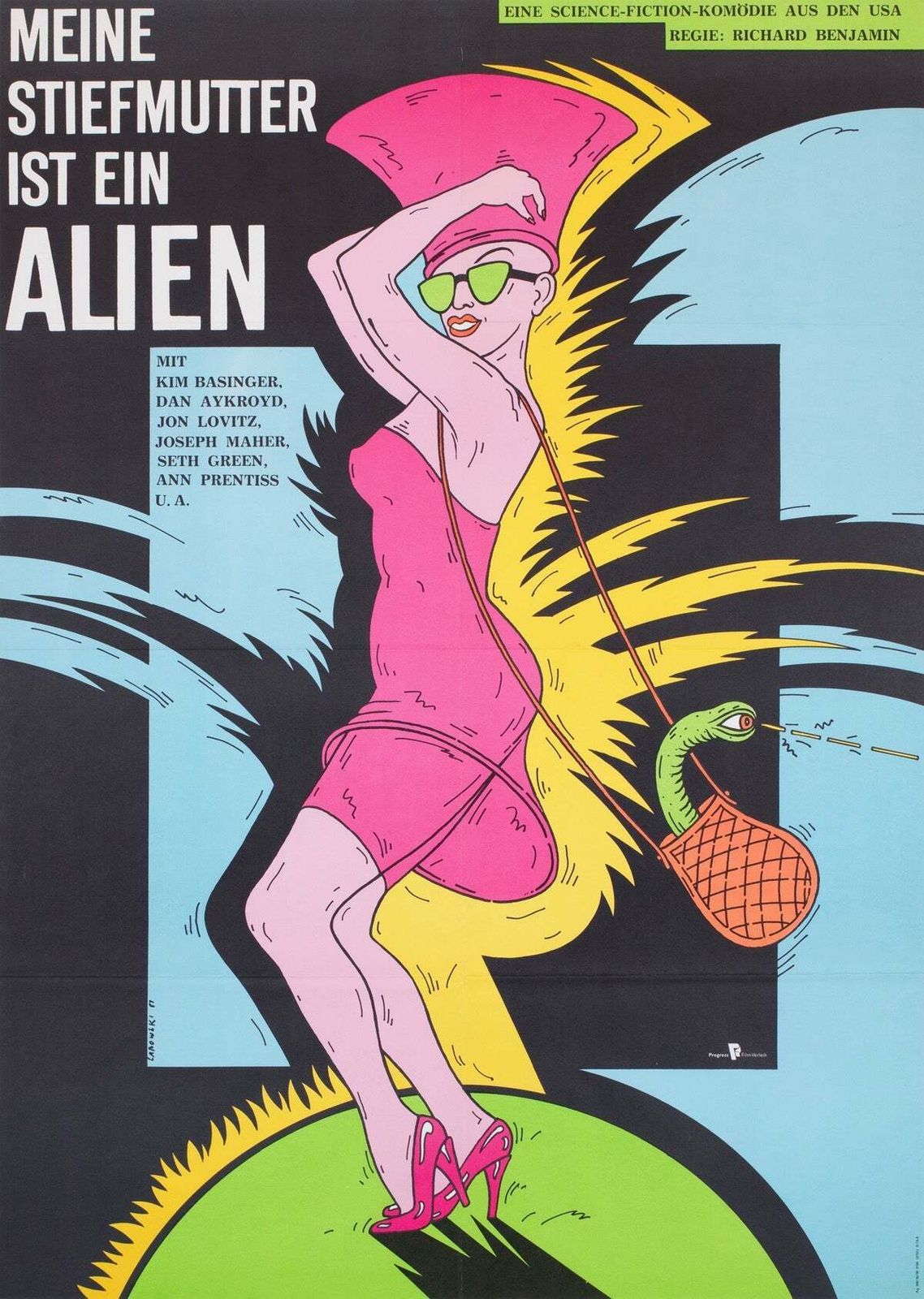 My Stepmother Is An Alien 1990 East German A1 Film Poster, Labowski