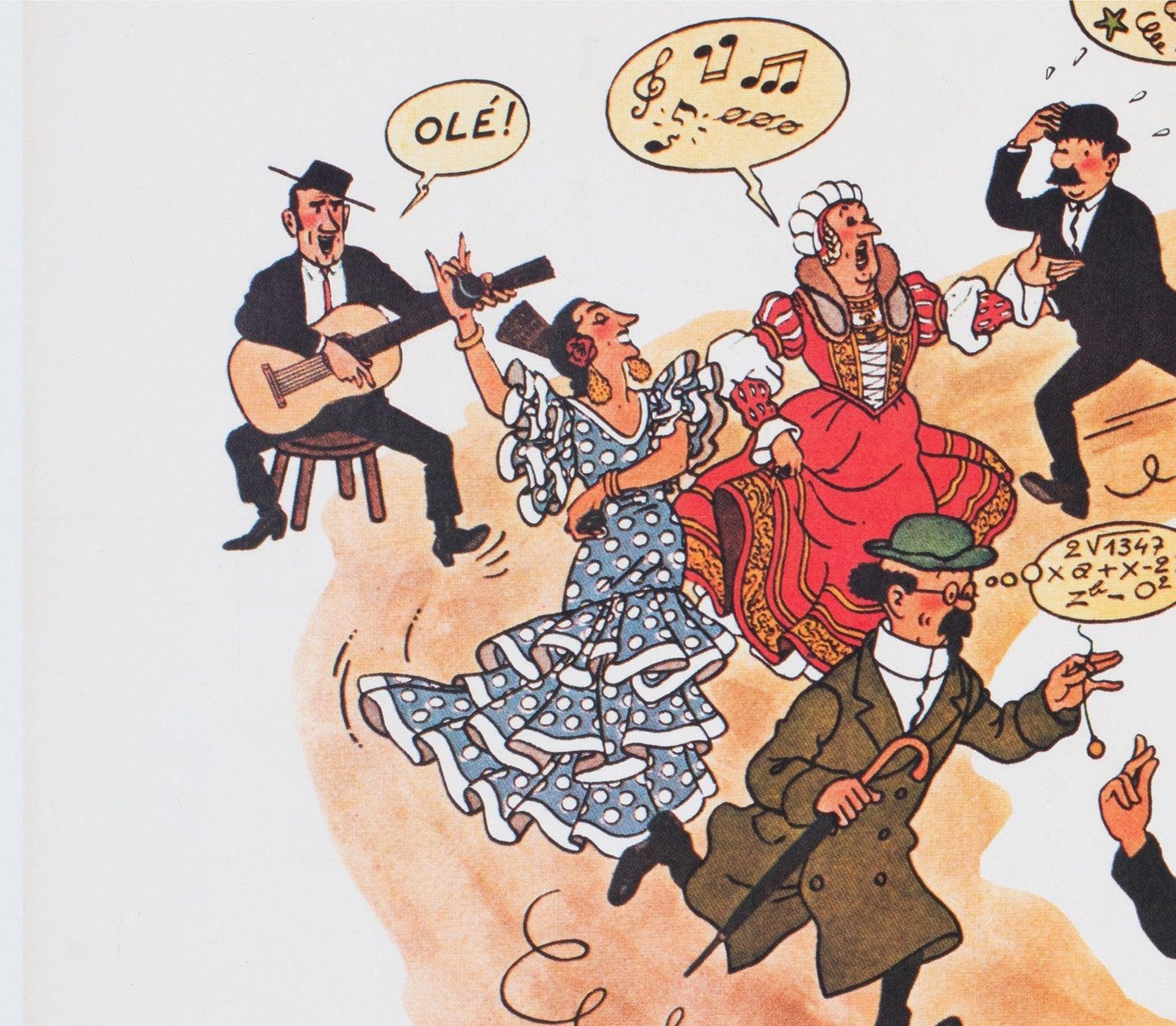 Affiche française Moyenne pour Tintin et les Oranges Bleues, 1964, Hergé photo 1394.0