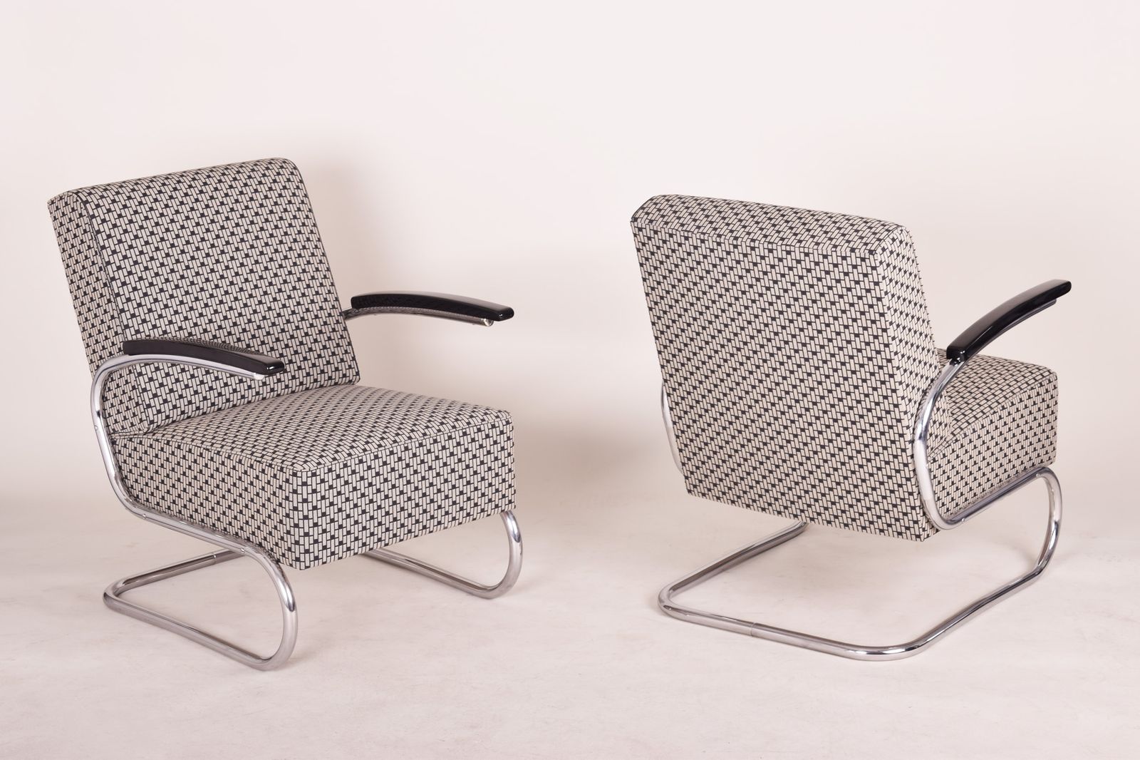 Pair Of Restored Bauhaus Armchairs, By W. Gispen For Mücke Melder, Czech, 1930s photo 2850.0