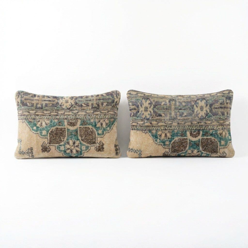 Turkish Lumbar Rug Pillow Cover 40 X 60 Cm   Set Of Two