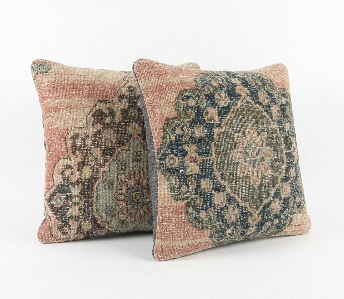 Anatolian Rug Pillow Cover 50 X 50 Cm   Set Of Two photo for sale