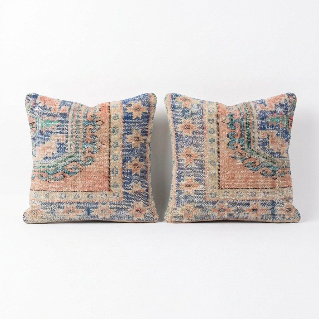 Bohemian Turkish Rug Pillow Cover 60 X 60 Cm   Set Of Two