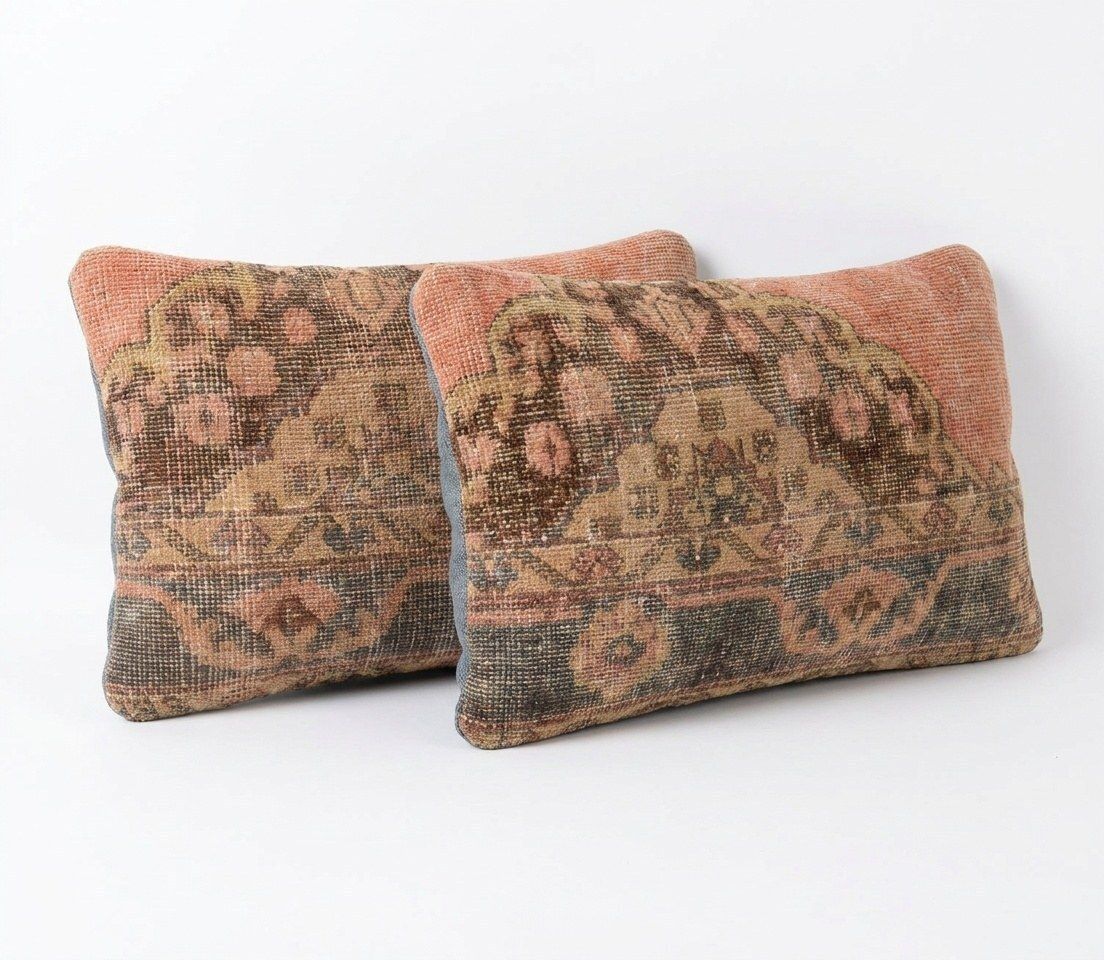 Bohemian Lumbar Rug Pillow Cover 40 X 60 Cm   Set Of Two photo for sale