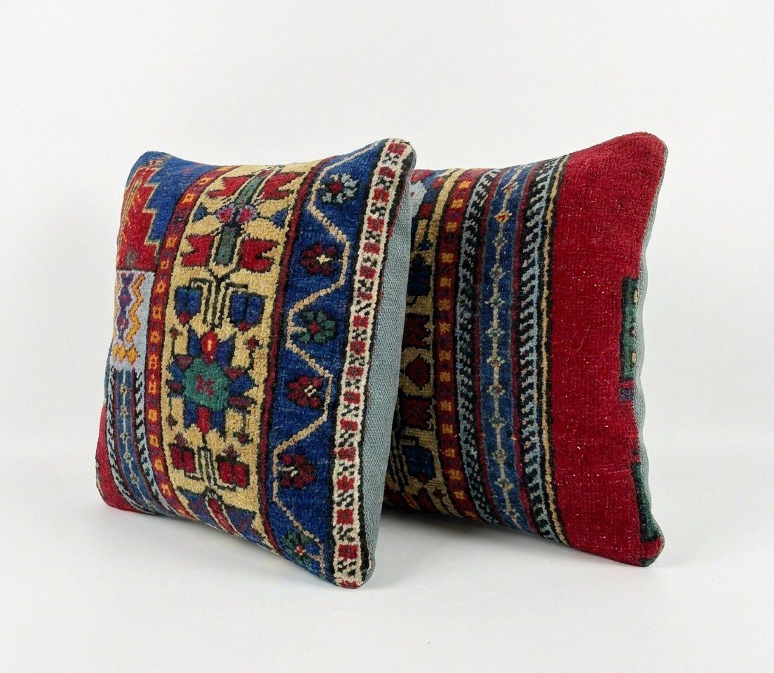Anatolian Rug Pillow Cover 40 X 40 Cm   Set Of Two photo furniture