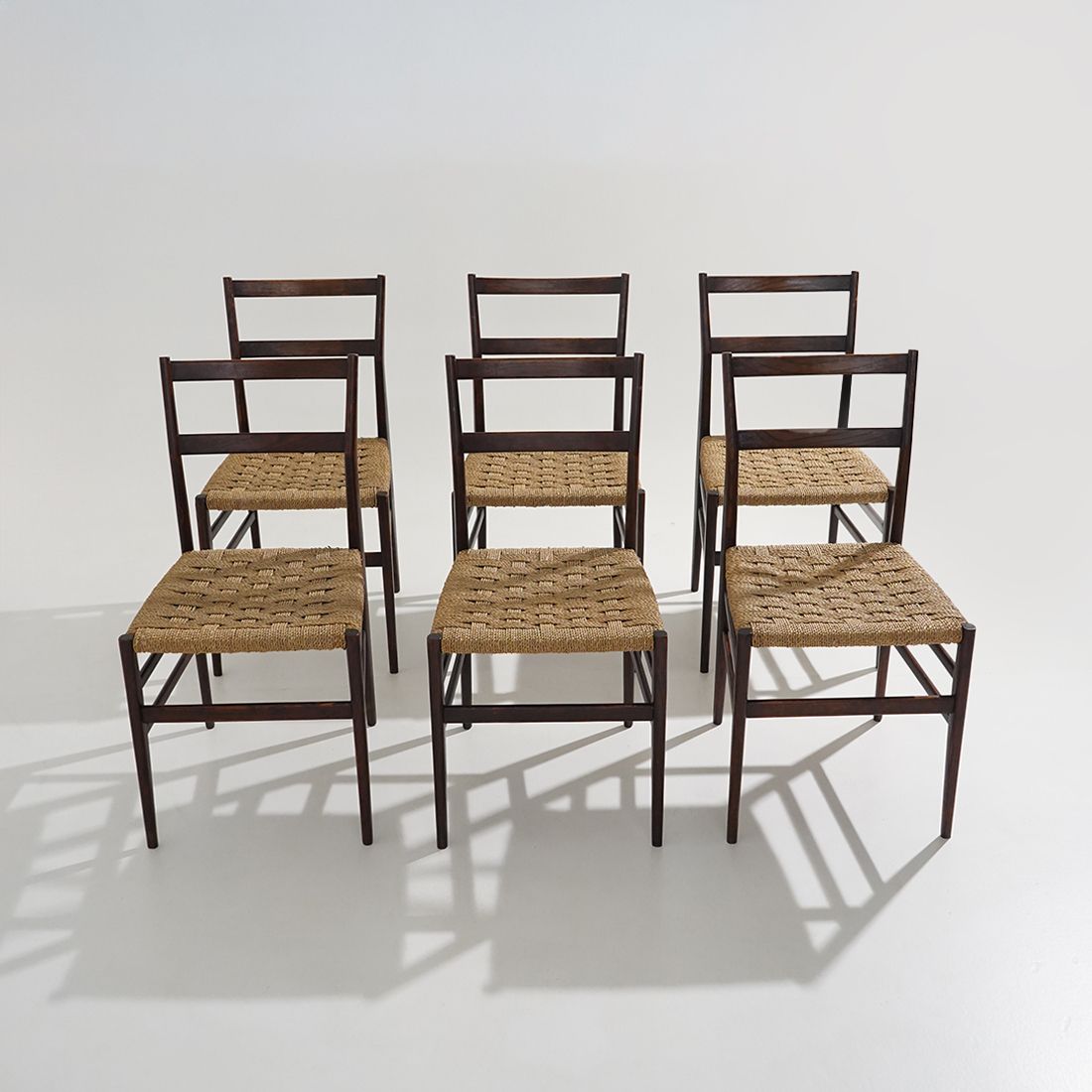 Six “Leggera” Chairs By Gio Ponti For Cassina, 1950s photo 8500.0