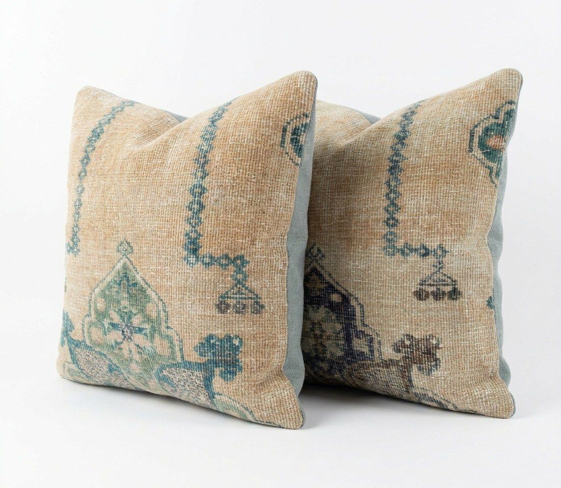 Housse de coussin en laine turque 50 x 50 cm, lot de deux photo furniture